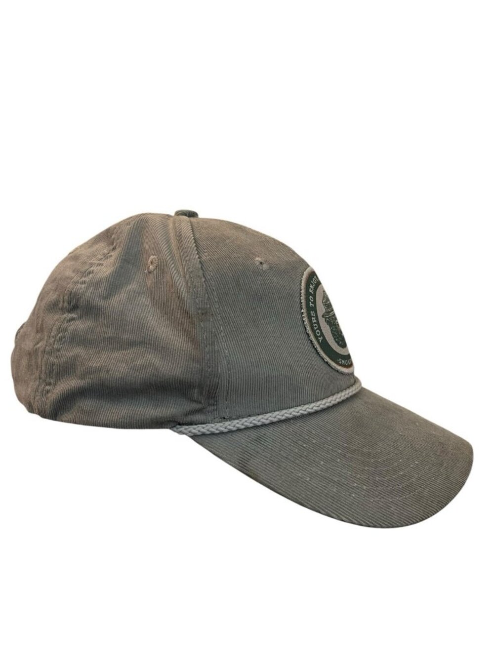 Smokey The Bear Yours To Enjoy Not To Destroy One Size Snapback Corduroy Cap - Picture 2 of 7